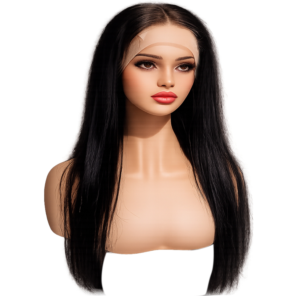 100% Human Hair Straight Wig, 28 inches, 13x4 Frontal.